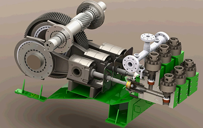mud pump working